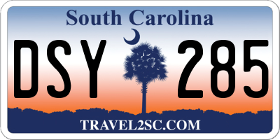 SC license plate DSY285
