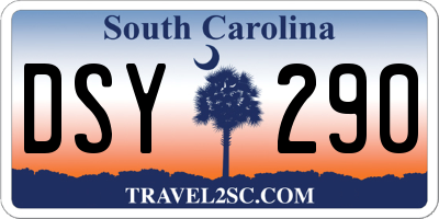 SC license plate DSY290