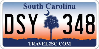 SC license plate DSY348
