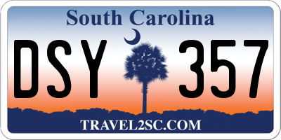 SC license plate DSY357