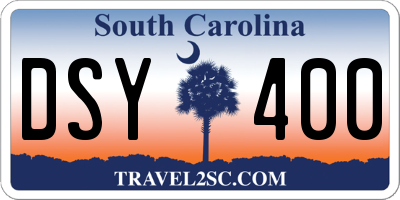 SC license plate DSY400