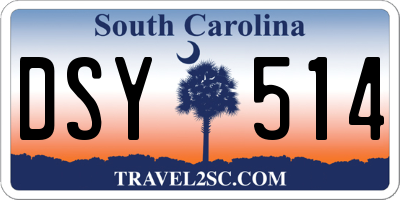 SC license plate DSY514
