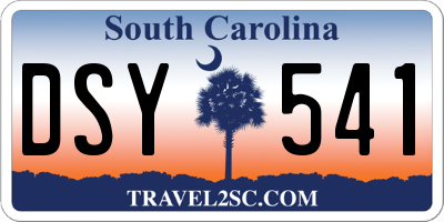 SC license plate DSY541