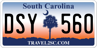 SC license plate DSY560