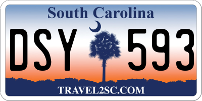 SC license plate DSY593