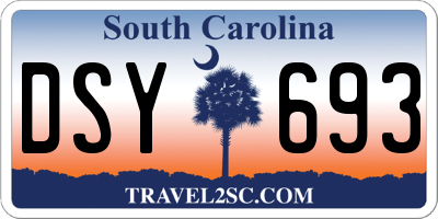SC license plate DSY693