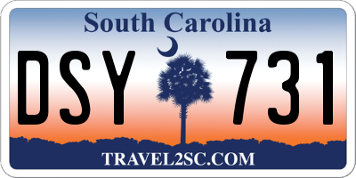 SC license plate DSY731