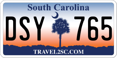 SC license plate DSY765
