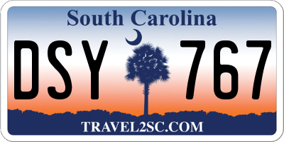 SC license plate DSY767