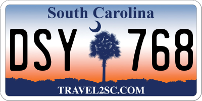 SC license plate DSY768