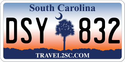 SC license plate DSY832