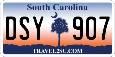SC license plate DSY907