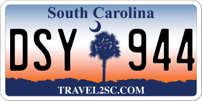 SC license plate DSY944