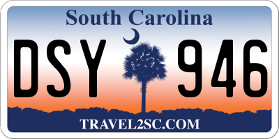 SC license plate DSY946