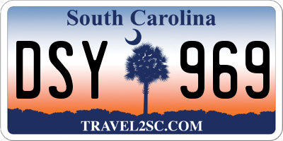 SC license plate DSY969