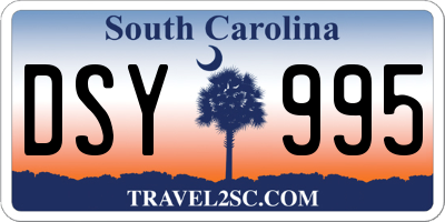 SC license plate DSY995