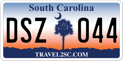 SC license plate DSZ044