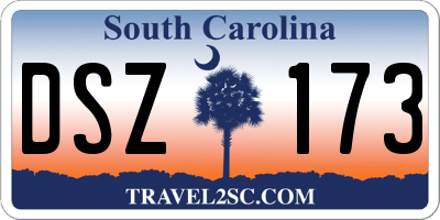 SC license plate DSZ173