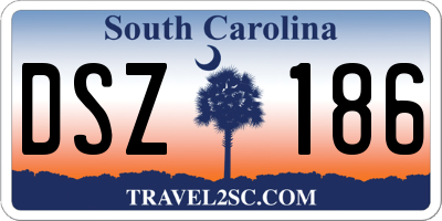 SC license plate DSZ186