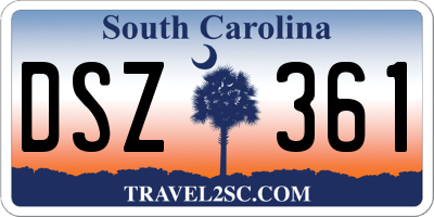 SC license plate DSZ361