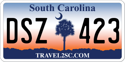 SC license plate DSZ423