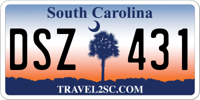 SC license plate DSZ431