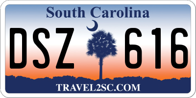 SC license plate DSZ616