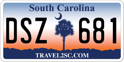 SC license plate DSZ681