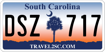 SC license plate DSZ717