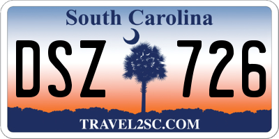 SC license plate DSZ726