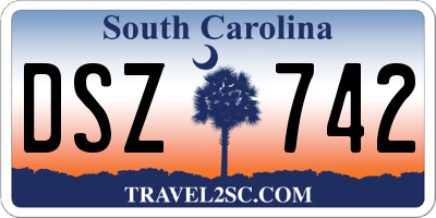 SC license plate DSZ742
