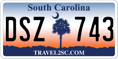 SC license plate DSZ743