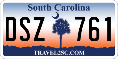 SC license plate DSZ761