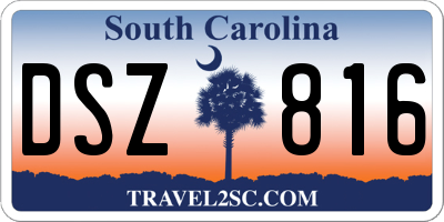 SC license plate DSZ816