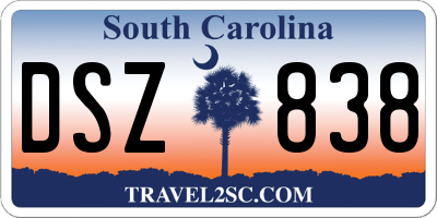 SC license plate DSZ838