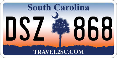 SC license plate DSZ868