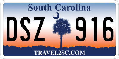 SC license plate DSZ916