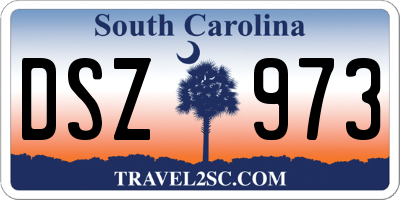 SC license plate DSZ973
