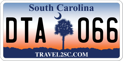 SC license plate DTA066