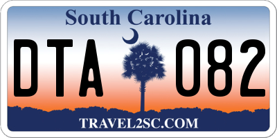 SC license plate DTA082