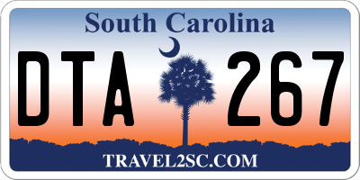 SC license plate DTA267