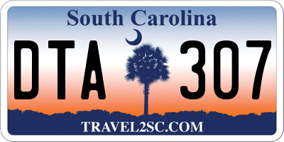 SC license plate DTA307