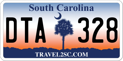 SC license plate DTA328