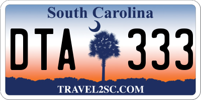 SC license plate DTA333