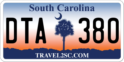 SC license plate DTA380
