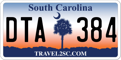SC license plate DTA384