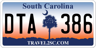 SC license plate DTA386
