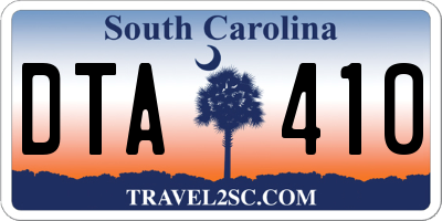 SC license plate DTA410