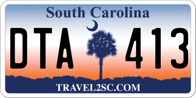 SC license plate DTA413