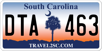 SC license plate DTA463